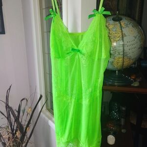 Lace Neon Green Chemise